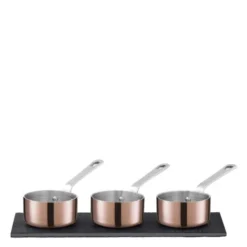 Maitre D' minigrytset 3 delar 6 cm koppar