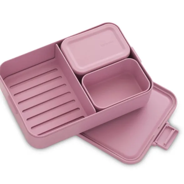 Make & Take Bento matlåda med fack 2 L lilac pink