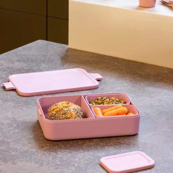 Make & Take Bento matlåda med fack 2 L lilac pink