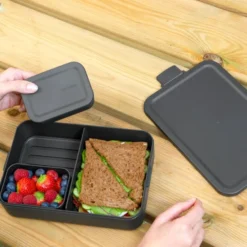 Make & Take Bento matlåda med fack 2 L mörkgrå