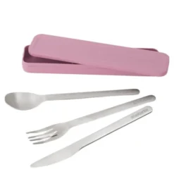 Make & Take bestickset 3 delar med fodral lilac pink