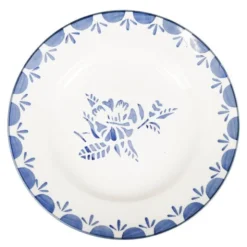 Marion assiett 19,5 cm blomma blå