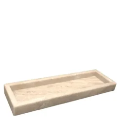 Marmaros fat avlångt 33x10 cm beige