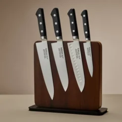Master santokukniv med luftfickor 18 cm svart