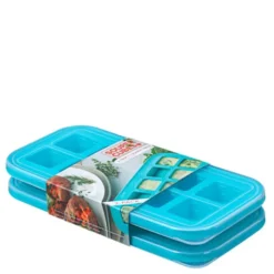 Matförvaring och Lock Silikon Matsked 10x30 ml 2-pack Blå