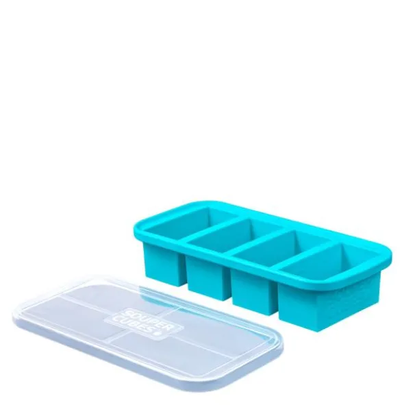 Matförvaring och Lock Silikon 1-cup 4x250 ml Blå