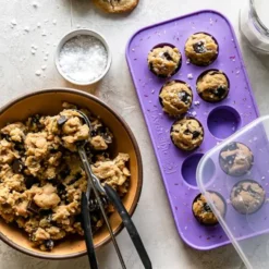 Matförvaring och Lock Silikon Cookie-tray 10x25 ml 2-pack Lila