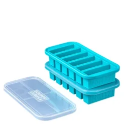 Matförvaring och Lock Silikon Half-cup 6x125 ml 2-pack Blå