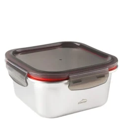 Matlåda i stål med tätt lock 1,5 L 18,5×18,5×8,6 cm