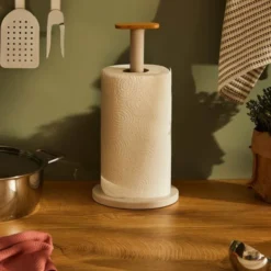 Mattina hushållspappershållare 33 cm mörkgrå/bambu