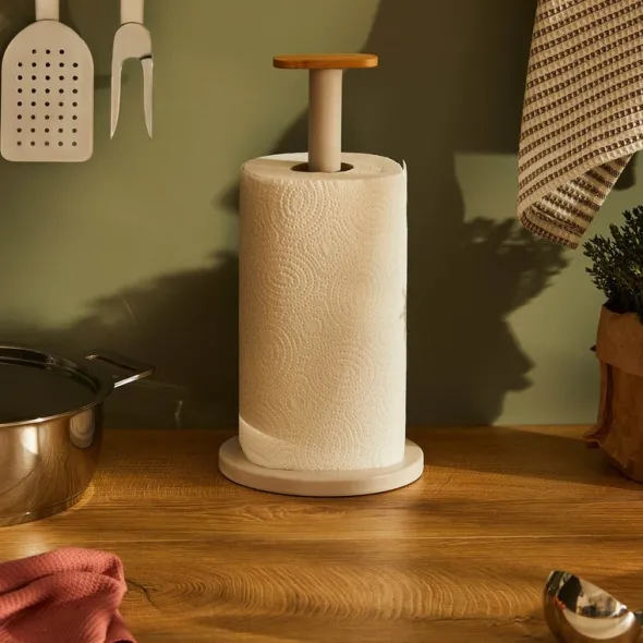 Mattina hushållspappershållare 33 cm mörkgrå/bambu