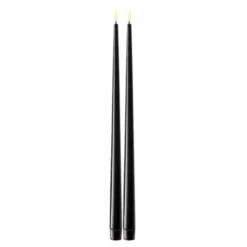 Middagsljus Led 38 cm 2-pack Svart