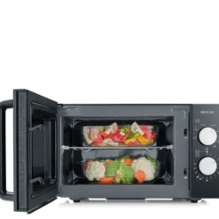 Mikrovågsugn MW7762 med glasbotten och grill 20 L 800W