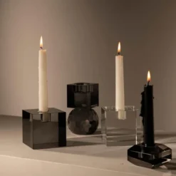 Milano Ljusstake Kvadrat 6 cm Svart
