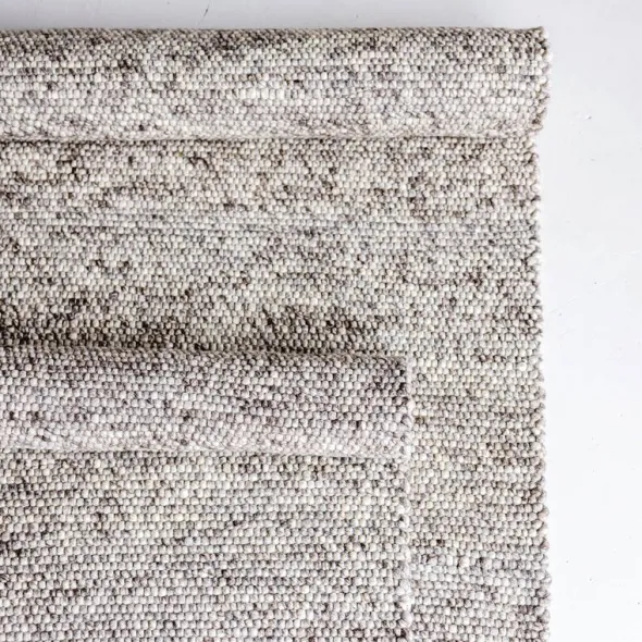Milo ull golvmatta 70x140 cm melerad gråbrun