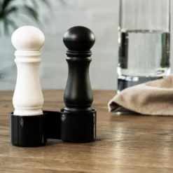 Mini kvarnset 12 cm svart/vit
