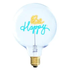 MITB glödlampa LED 17 cm Be Happy bärnsten/blå
