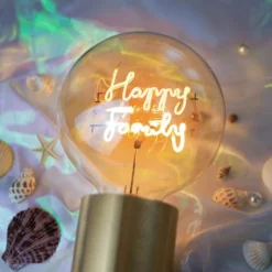 MITB glödlampa LED 17 cm Happy Family bärnsten