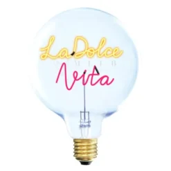 MITB glödlampa LED 17 cm La Dolce Vita bärnsten/röd