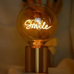 MITB glödlampa LED 17 cm Smile bärnsten