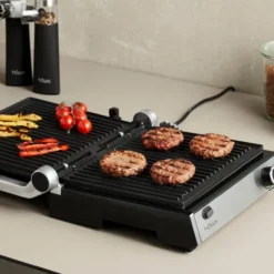 Møn Proff bordsgrill / paninigrill 2000W stål/svart