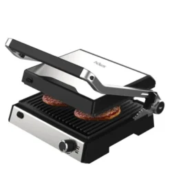 Møn Proff bordsgrill / paninigrill 2000W stål/svart