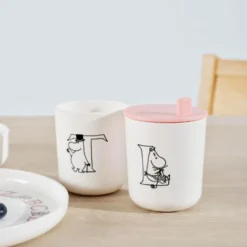 Moomin ABC Tallrik 20 cm Vit/Salmon