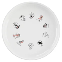 Moomin ABC Tallrik Djup 15 cm Vit/Salmon