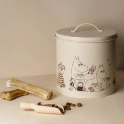 Moomin for Pets plåtburk set 2-pack 19+21 cm beige