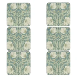 Morris & Co glasunderlägg 6-pack Pimpernel