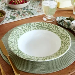 Morris & Co pastatallrik 26 cm Willow grön