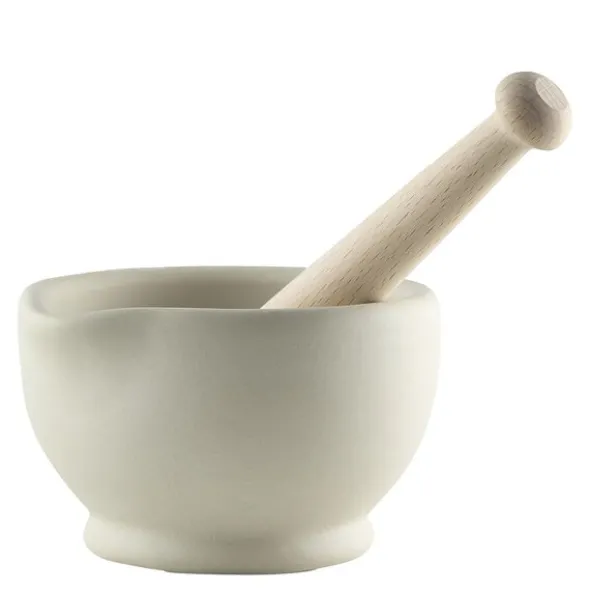 Mortel och stöt 11 cm vit