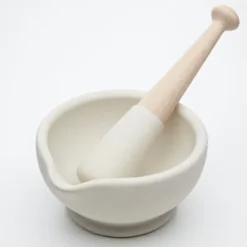 Mortel och stöt 17 cm vit