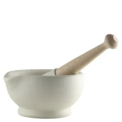 Mortel och stöt 17 cm vit