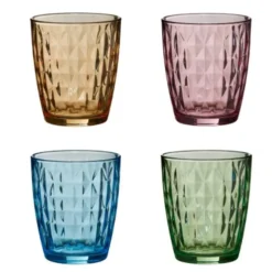 Mosaic dricksglas 34 cl 4-pack flerfärgad