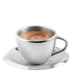 Mugg med fat 22 cl stål