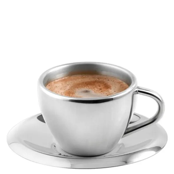Mugg med fat 22 cl stål