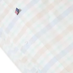 Multi Checked Cotton Percale påslakanset 150x210 cm vit/multi