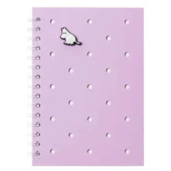Mumin anteckningsbok & berlock lila