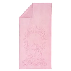 Mumin badhandduk 70x140 cm Förälskade rosa