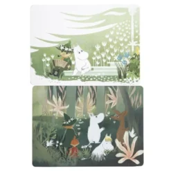 Mumin Bordsunderlägg 28,5x38,8 cm 2 pack Grön