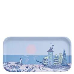 Mumin bricka 43x22 cm solnedgång