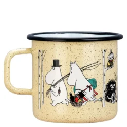 Mumin Emaljmugg Campers 8 dl Gul