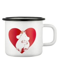 Mumin emaljmugg 37 cl Hjärta