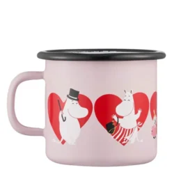 Mumin emaljmugg 25 cl Hjärta