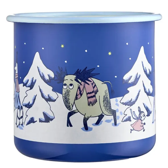 Mumin emaljmugg 80 cl Stjärnklar natt blå