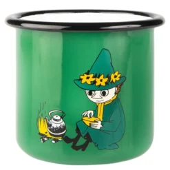 Mumin Emaljmugg Snusmumriken 37 cl Grön