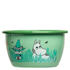 Mumin emaljskål 30 cl grön