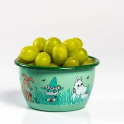 Mumin emaljskål 30 cl grön