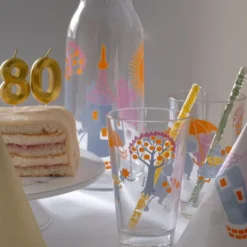Mumin Fest sugrör i glas 6-pack grön